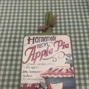 Charming Green Apple Pie Recipe Cutting Board